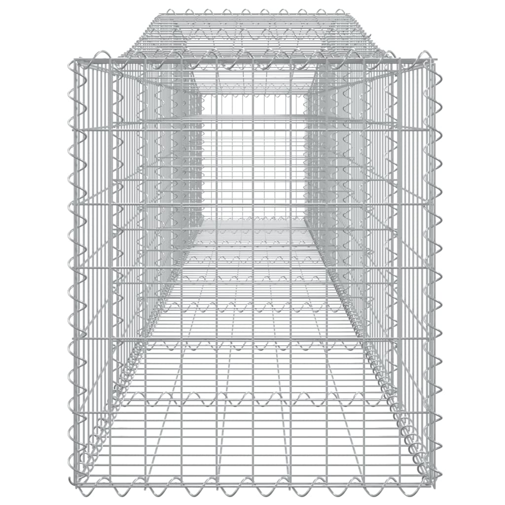 vidaXL arkveida gabiona grozi, 5 gb., 400x50x60/80cm, cinkota dzelzs