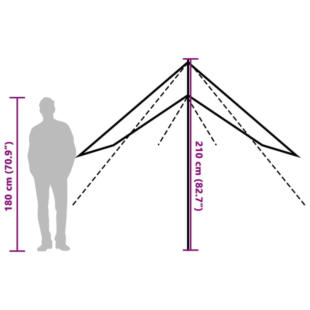 vidaXL kempinga tents, zila, 460x305x210 cm, ūdensizturīga