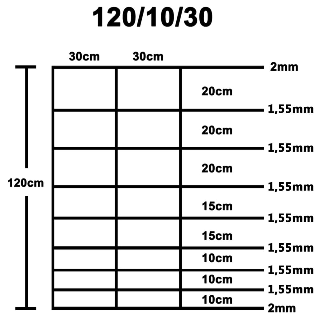 vidaXL dārza žogs, cinkots tērauds, 50x1,2 m, sudraba krāsa