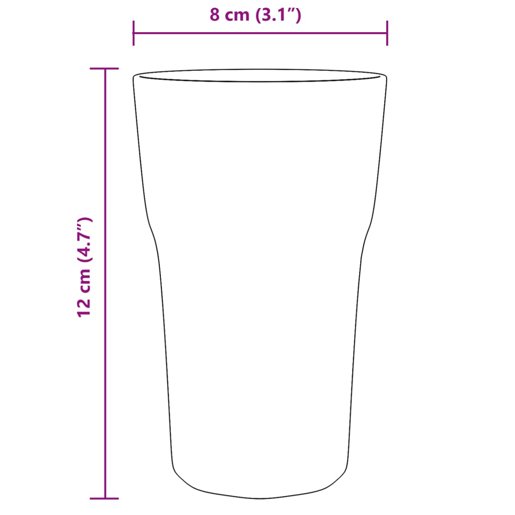 vidaXL alus glāzes, 6 gab., 295 ml