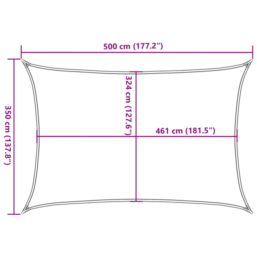 vidaXL saules aizsargs, 5x3,5 m, 100% poliesters, Oksforda audums