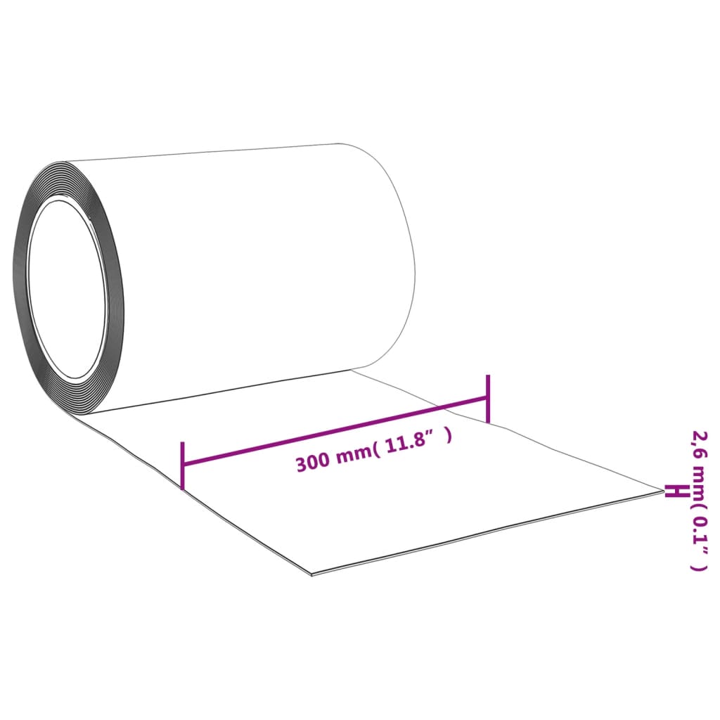 vidaXL durvju aizkars, zils, 300 mm x 2,6 mm, 25 m, PVC