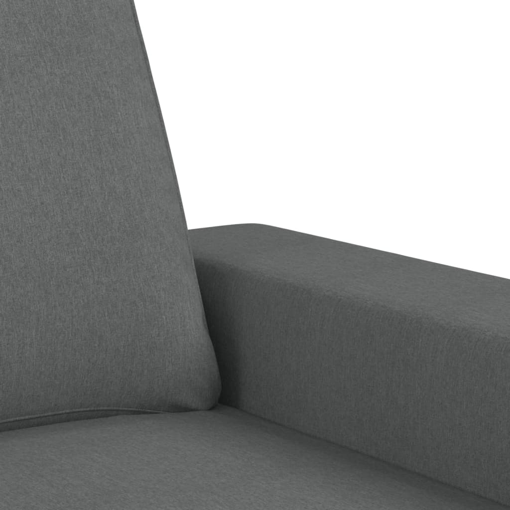 vidaXL atpūtas krēsls ar kājsoliņu, 60 cm, tumši pelēks audums