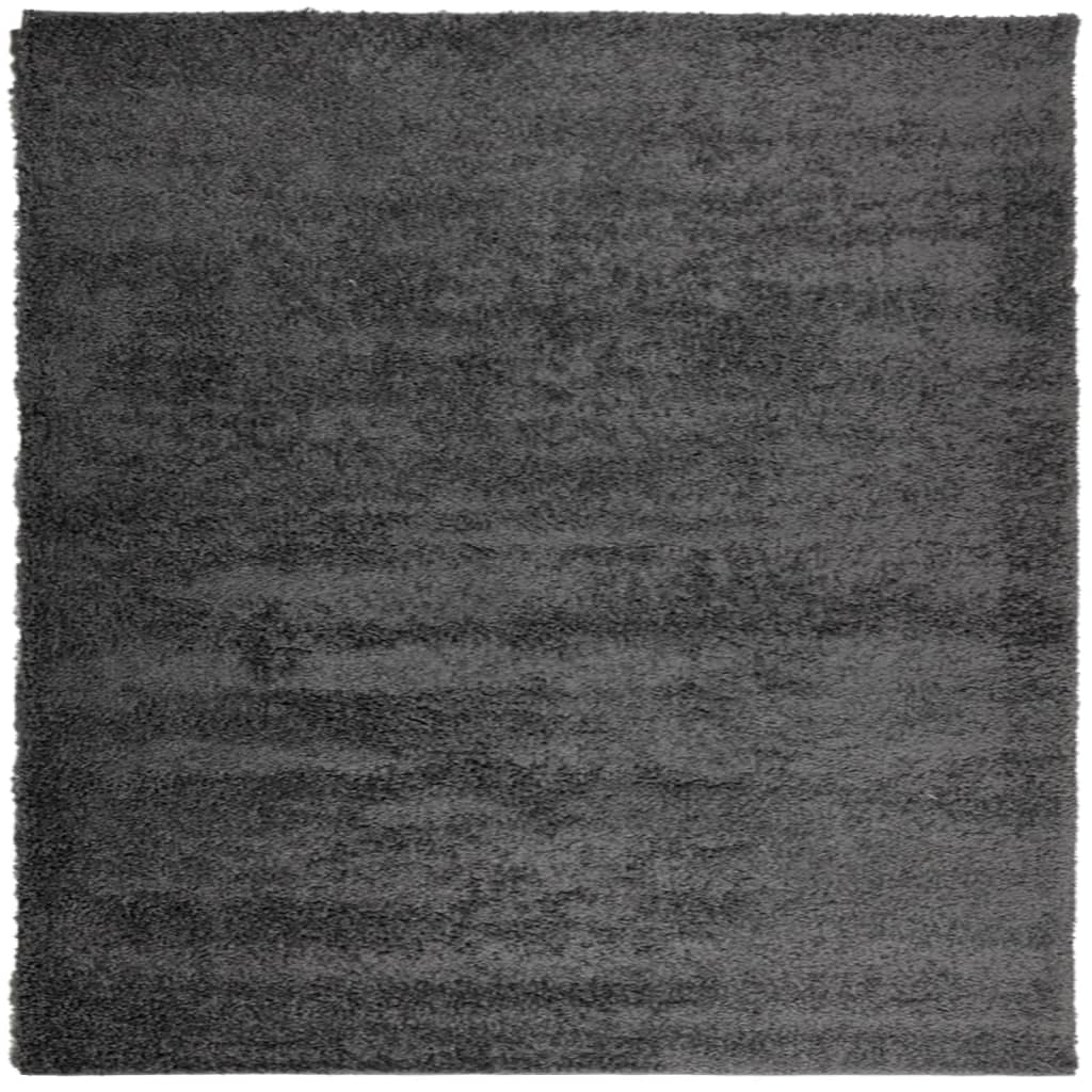 vidaXL paklājs PAMPLONA, 120x120 cm, Shaggy, moderns, antracītpelēks