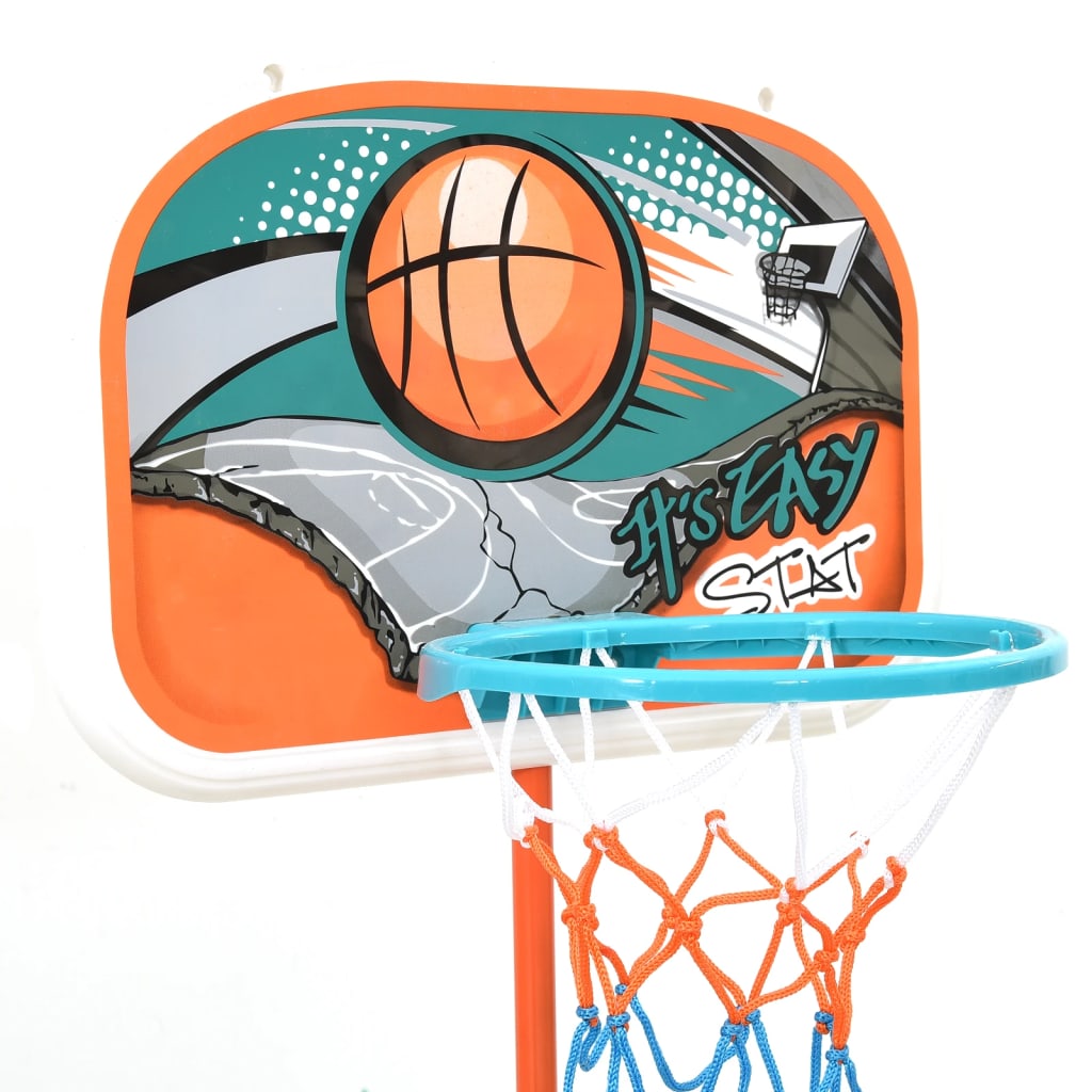 vidaXL basketbola komplekts, regulējams 133-160 cm, pārvietojams