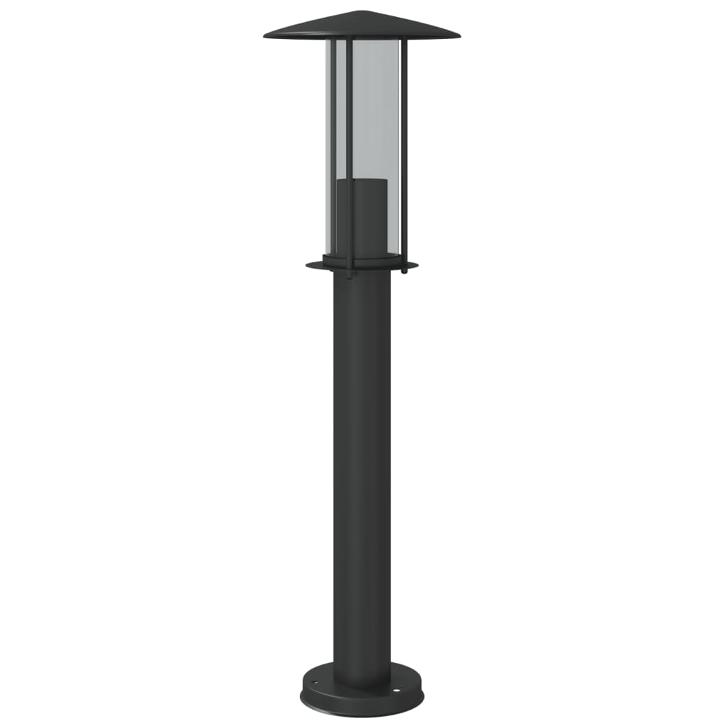 vidaXL āra zemes lampa, melnas, 60 cm, nerūsējošs tērauds