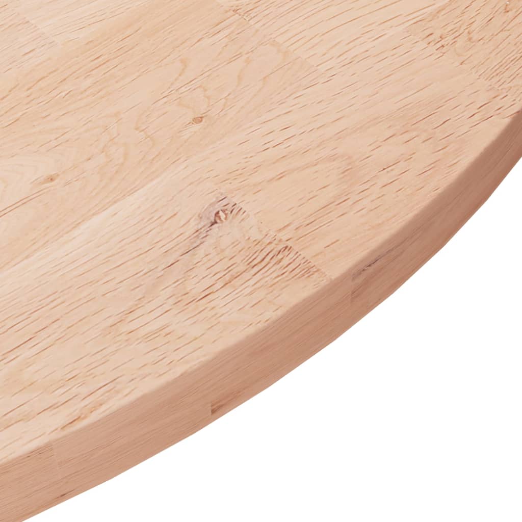 vidaXL apaļa galda virsma, Ø60x2,5 cm, neapstrādāts ozola masīvkoks