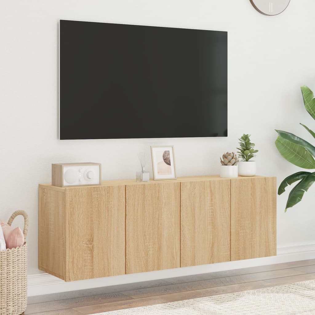 vidaXL sienas TV skapīši, 2 gab., ozola krāsa, 60x30x41 cm