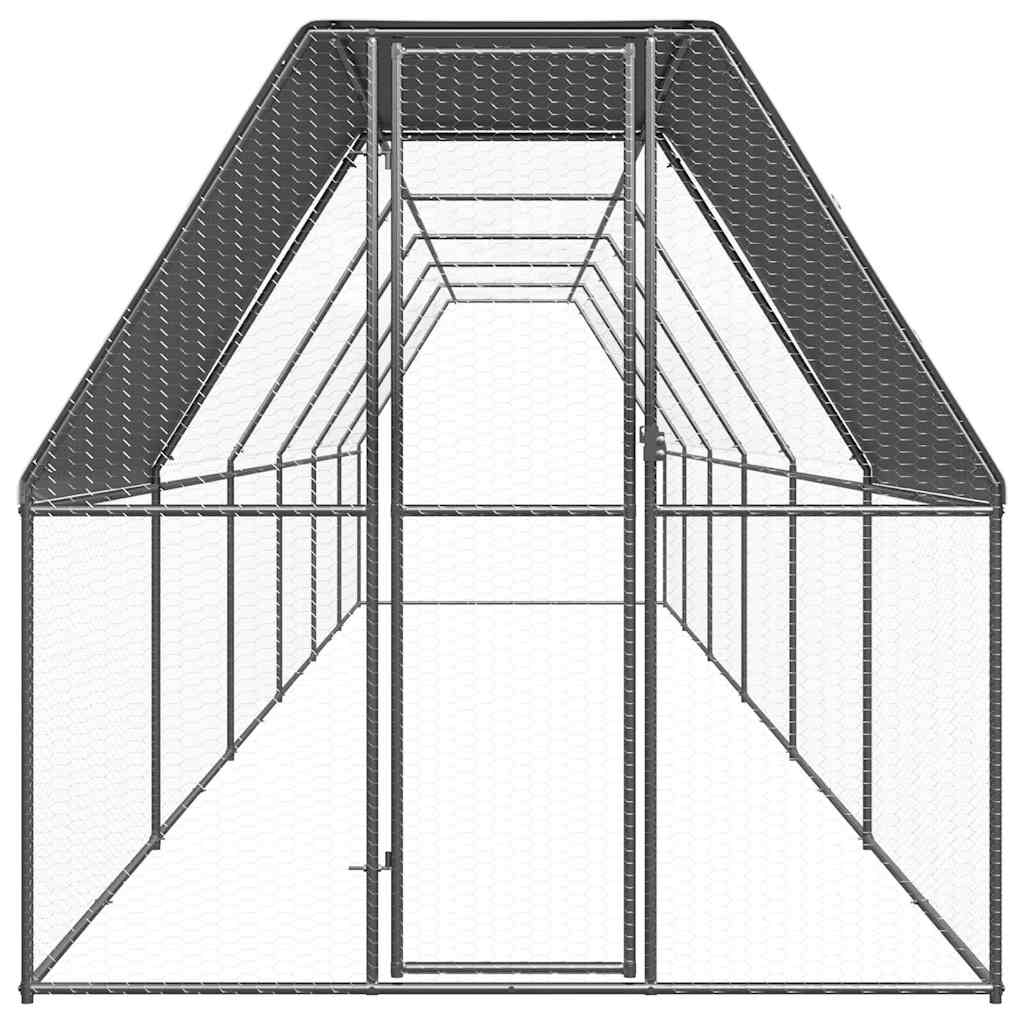 vidaXL vistu būris, 2x12x2 m, cinkots tērauds