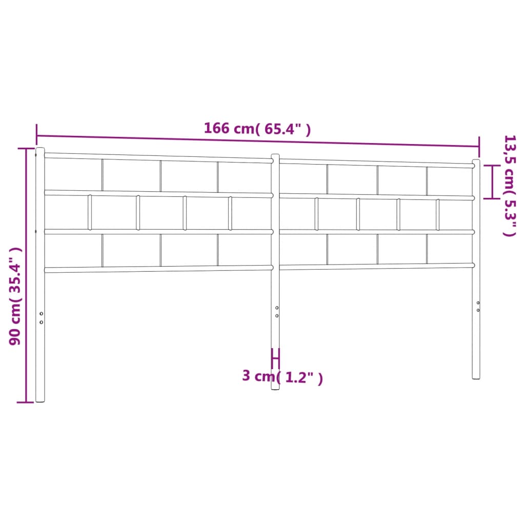 vidaXL gultas galvgalis, balts, 160 cm