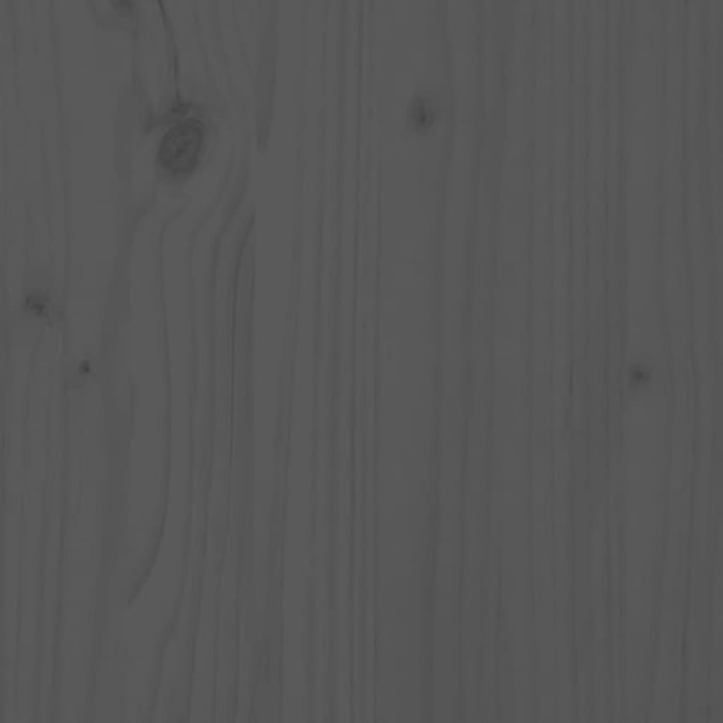 vidaXL naktsskapīši, 2 gab., pelēki, 40x34x55 cm, priedes masīvkoks