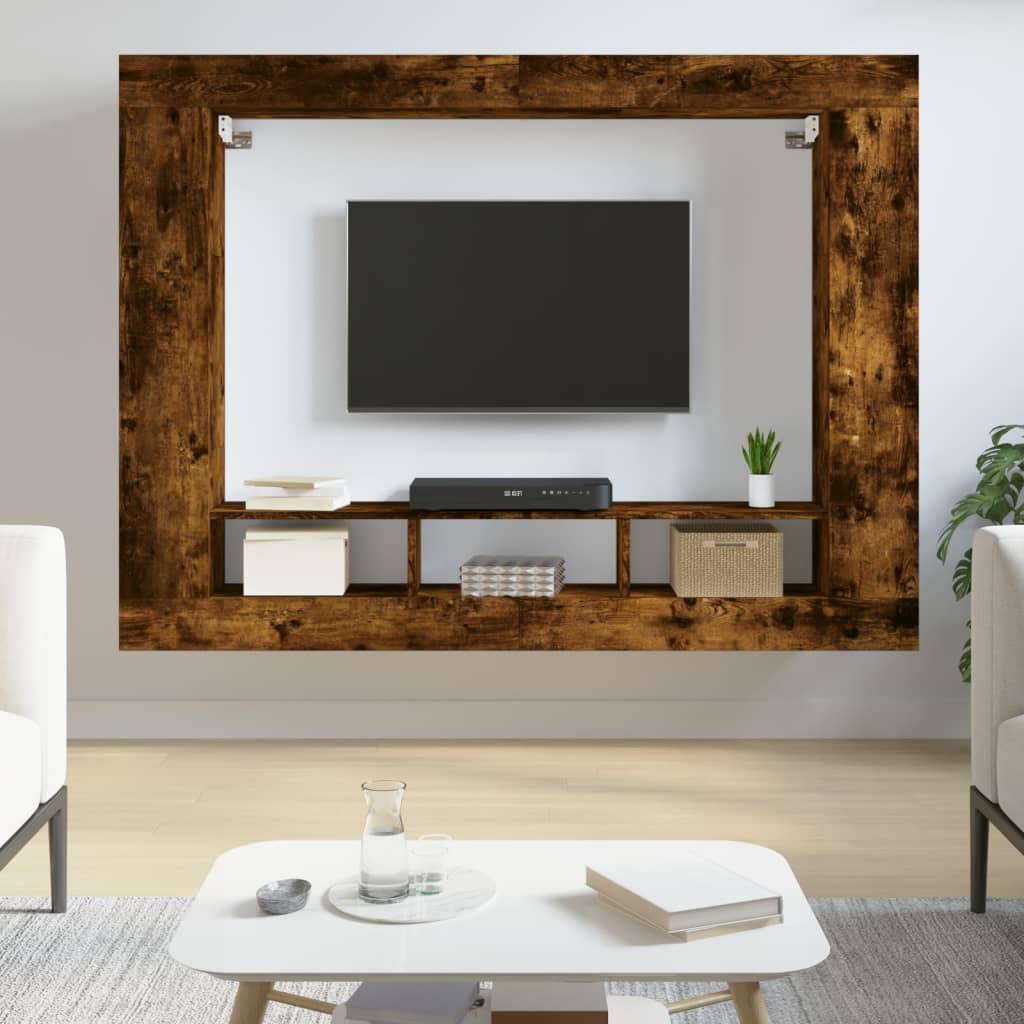 vidaXL TV skapītis, ozolkoka krāsa, 152x22x113 cm, inženierijas koks