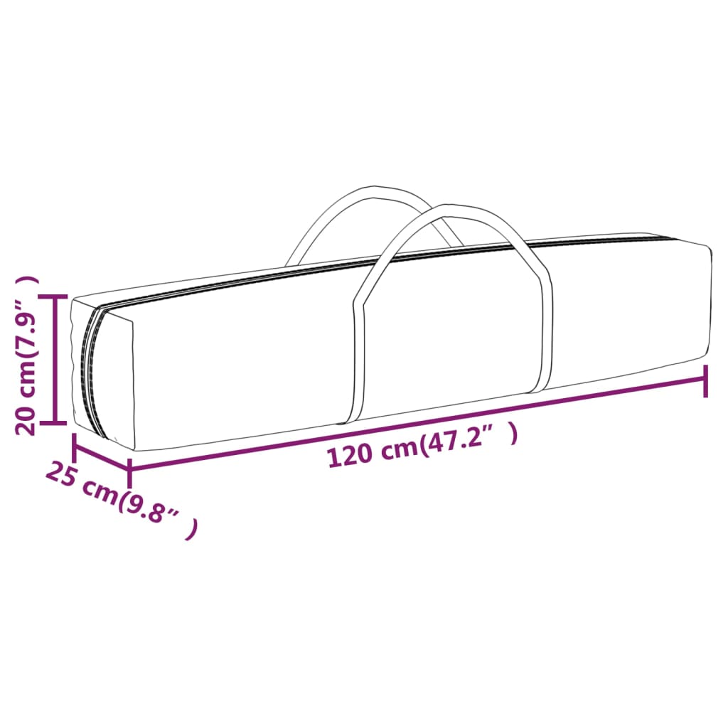 vidaXL saliekama nojume ar sienām, antracītpelēka, 3x3 m