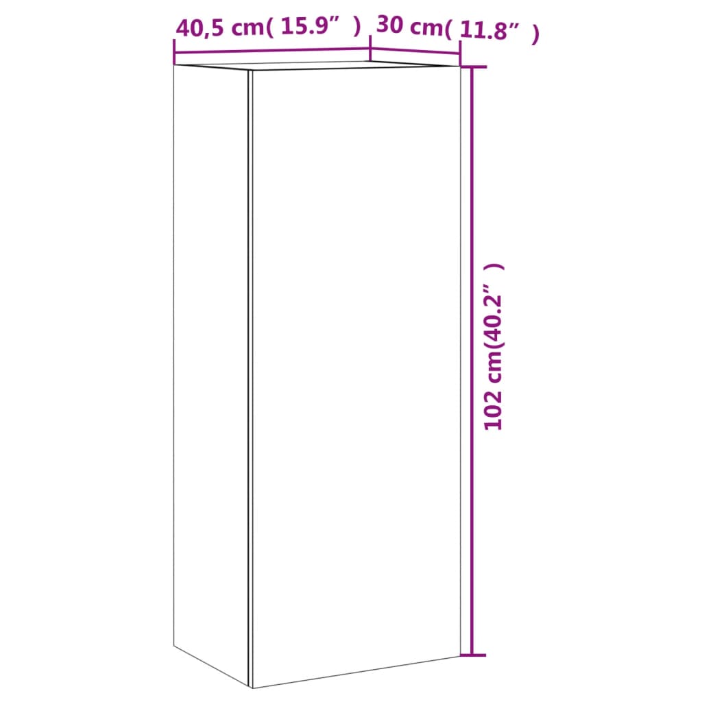 vidaXL TV skapītis, pelēka ozola, 40,5x30x102 cm, inženierijas koks