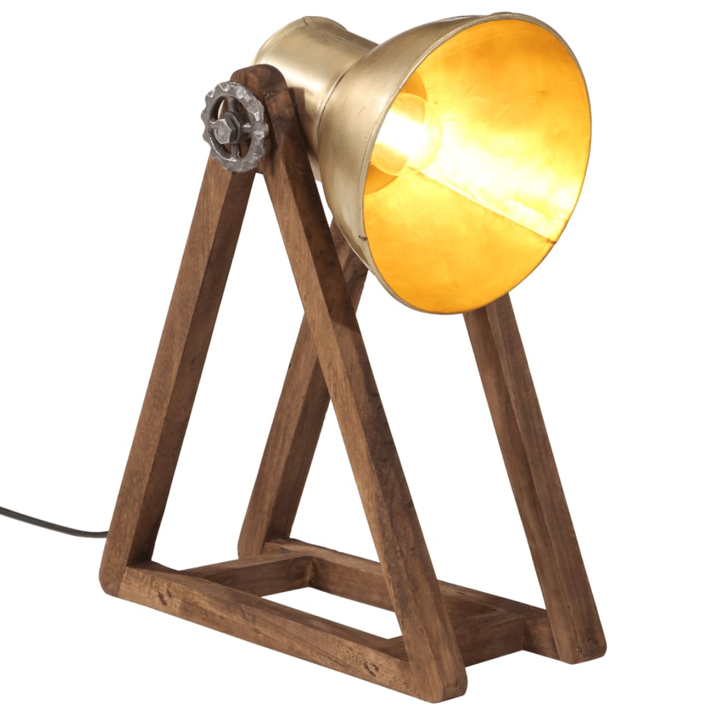 vidaXL galda lampa, 25 W, antīka misiņa krāsa, 30x17x40 cm, E27