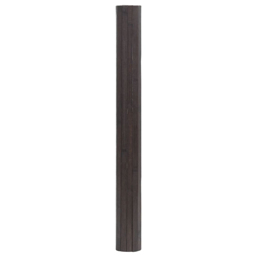 vidaXL paklājs, taisnstūra forma, tumši brūns, 100x200 cm, bambuss