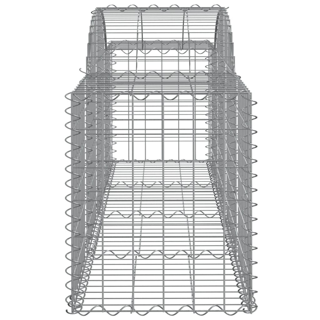 vidaXL arkveida gabiona grozi, 11 gb., 200x50x60/80 cm, cinkota dzelzs