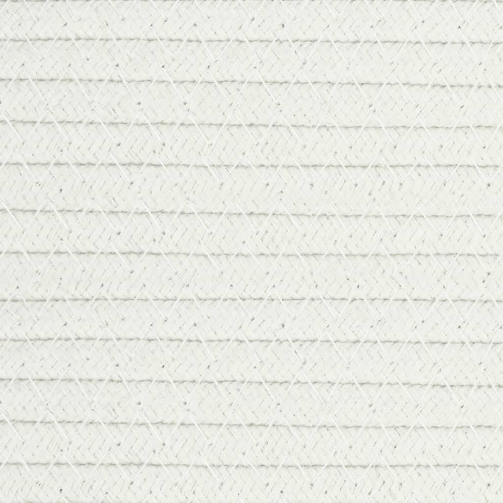 vidaXL veļas grozs, pelēks un balts, Ø60x36 cm, kokvilna