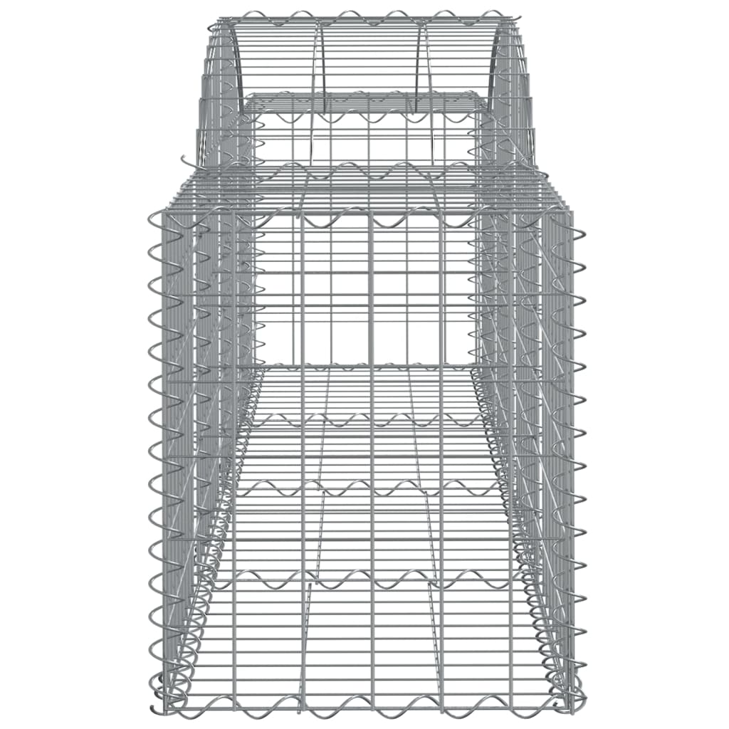 vidaXL arkveida gabiona grozi, 20 gb., 200x50x60/80 cm, cinkota dzelzs