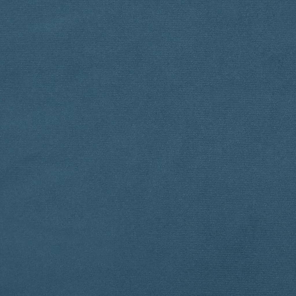 vidaXL galvgalis ar malām, tumši zils samts, 93x16x118/128 cm