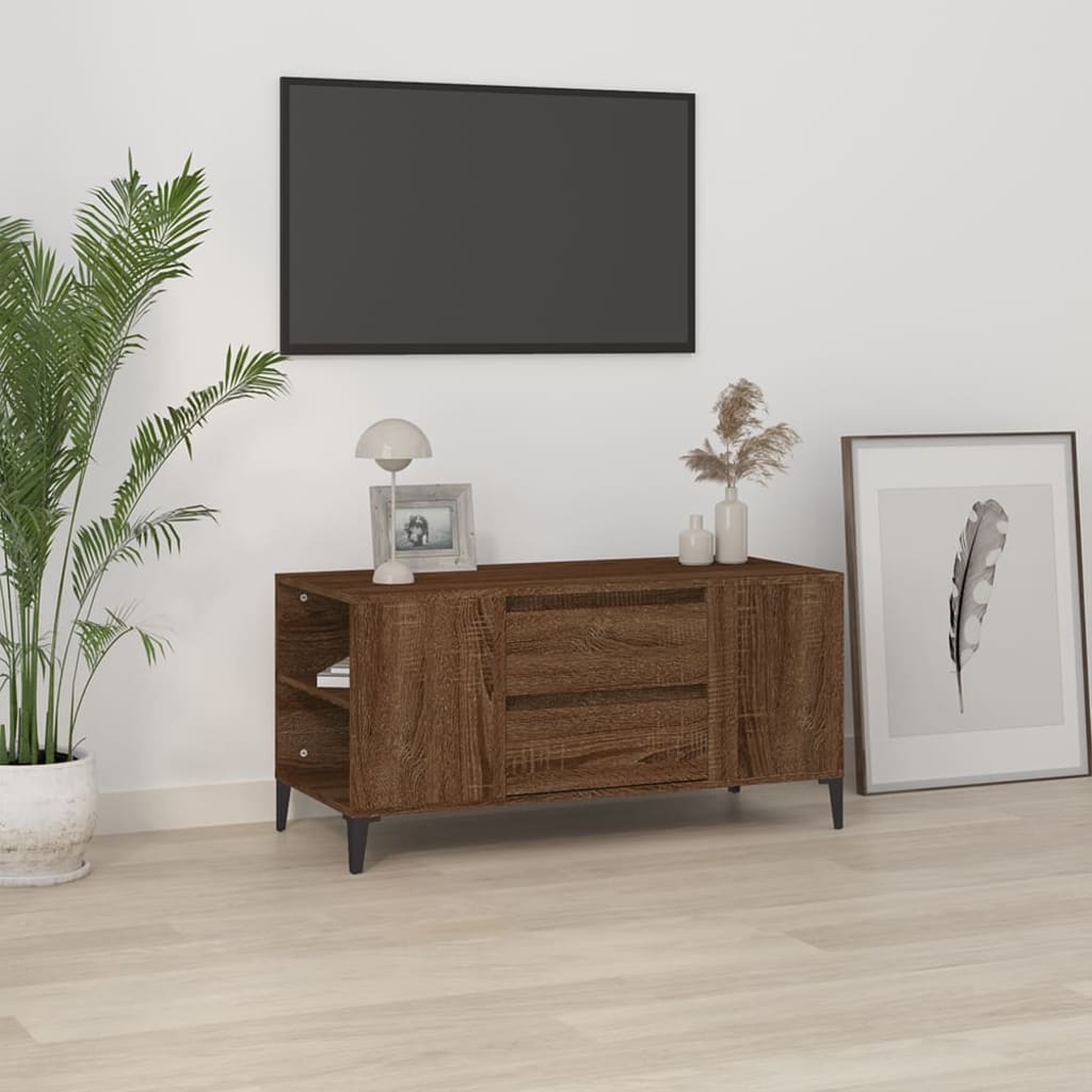 vidaXL TV skapītis, ozolkoka krāsa, 102x44,5x50 cm, inženierijas koks