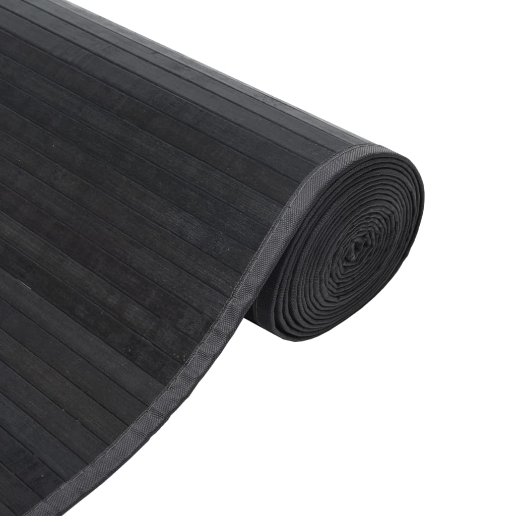 vidaXL paklājs, taisnstūra forma, pelēks, 100x200 cm, bambuss