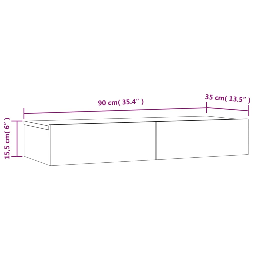 vidaXL TV galdiņš ar LED lampiņām, spīdīgi pelēks, 90x35x15,5 cm