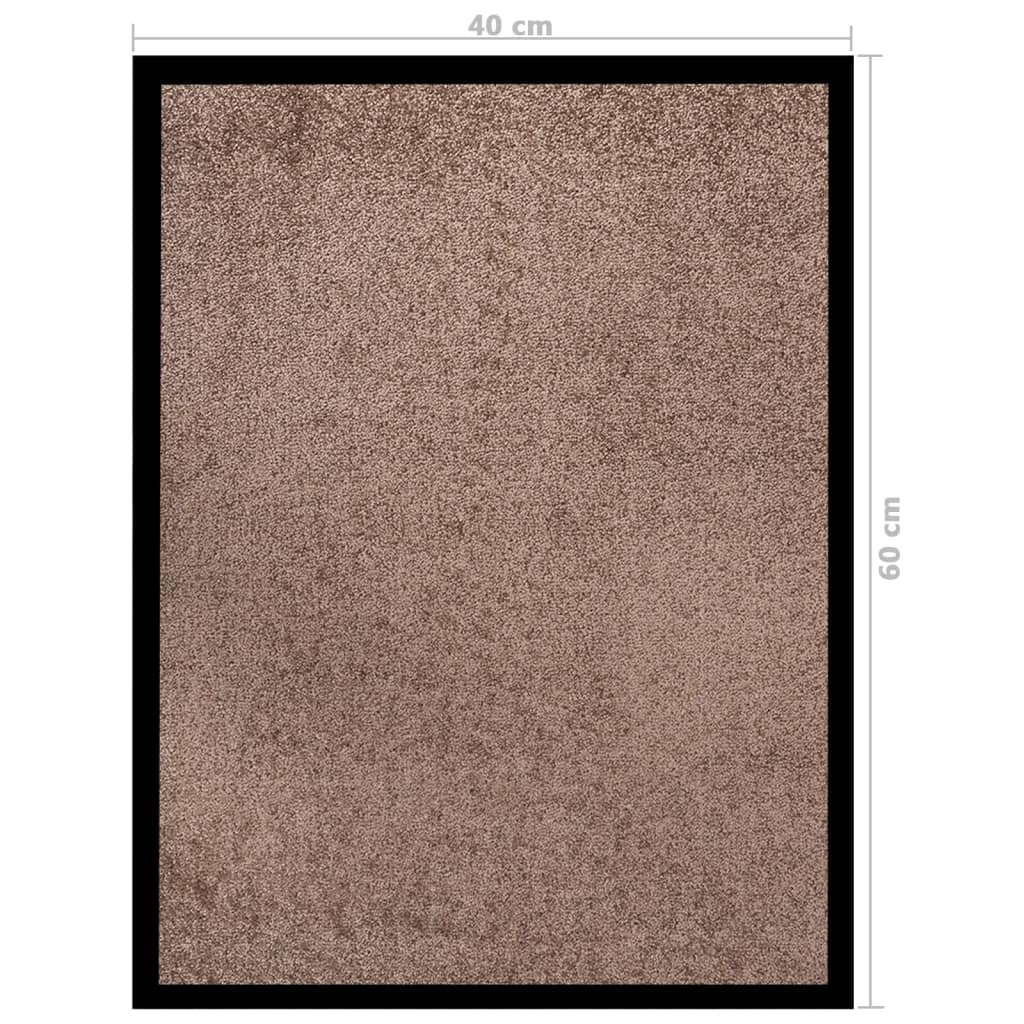 vidaXL durvju paklājs, brūns, 40x60 cm
