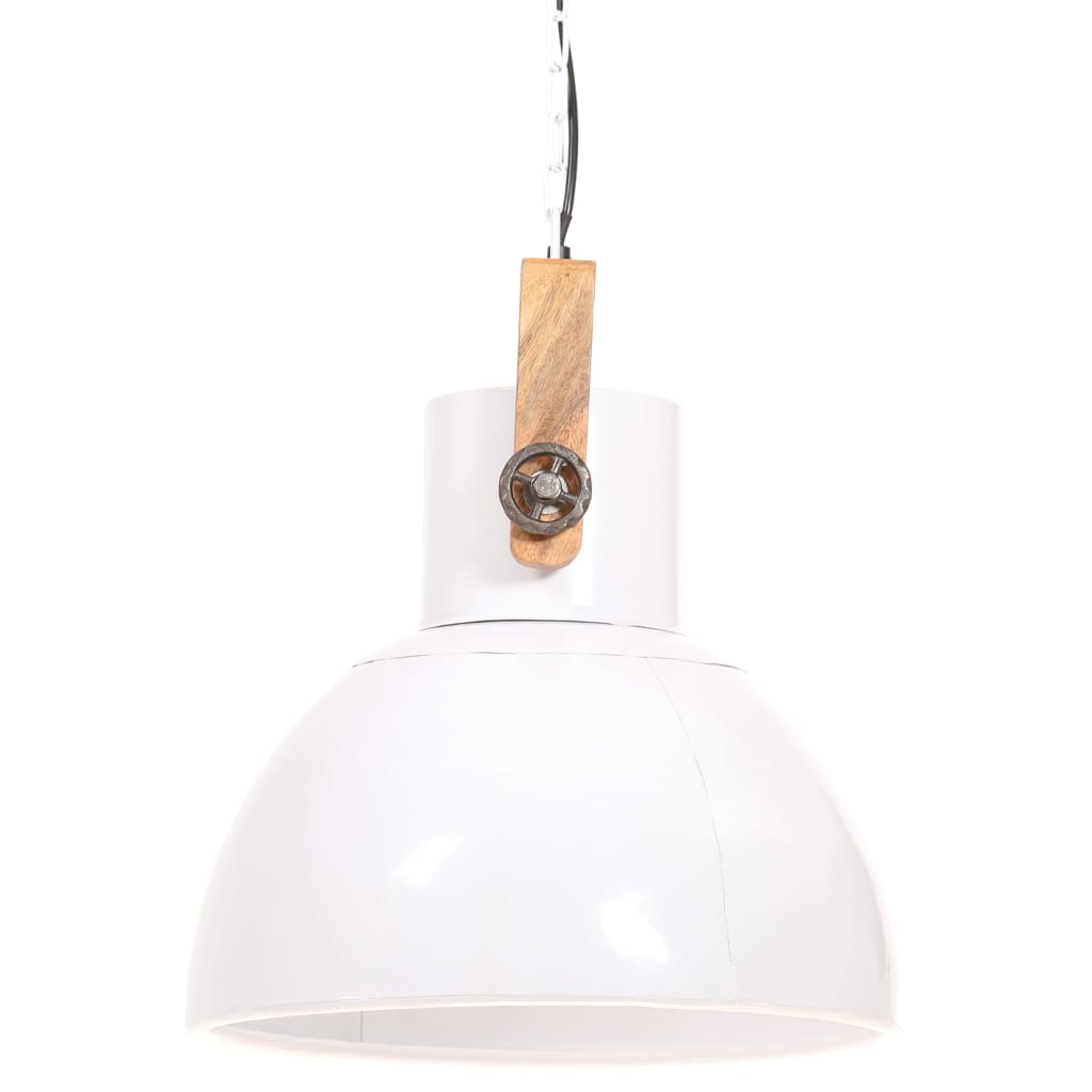 vidaXL griestu lampa, industriāls dizains, balta, 25 W, 40 cm, E27