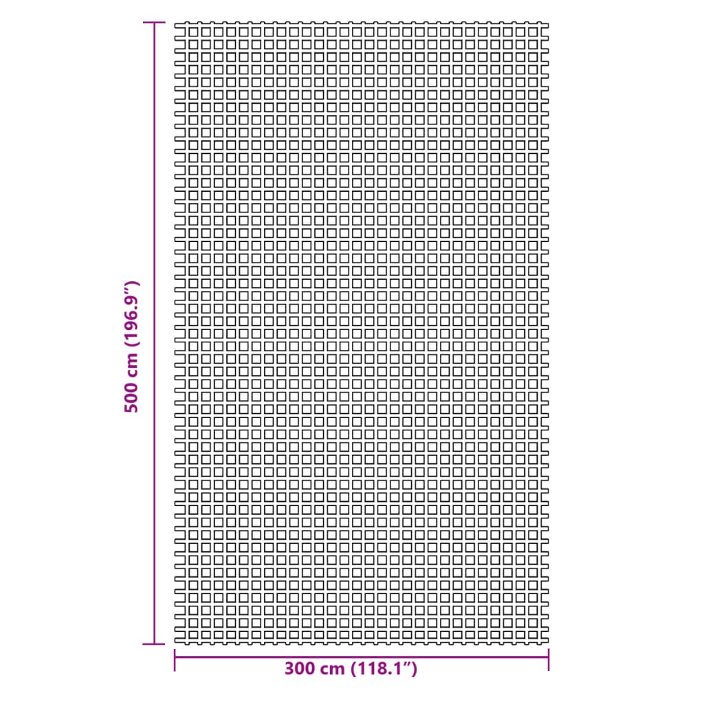 vidaXL kempinga grīdas paklājiņš, zaļš, 5x3 m