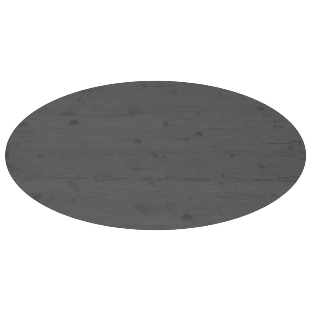 vidaXL kafijas galdiņš, pelēks, 110x55x45 cm, priedes masīvkoks
