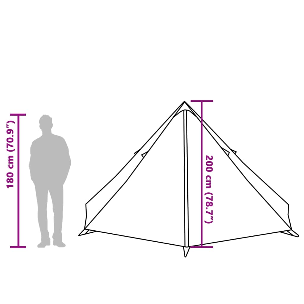 vidaXL ģimenes telts, tipi, 8 personām, zila, ūdensnecaurlaidīga