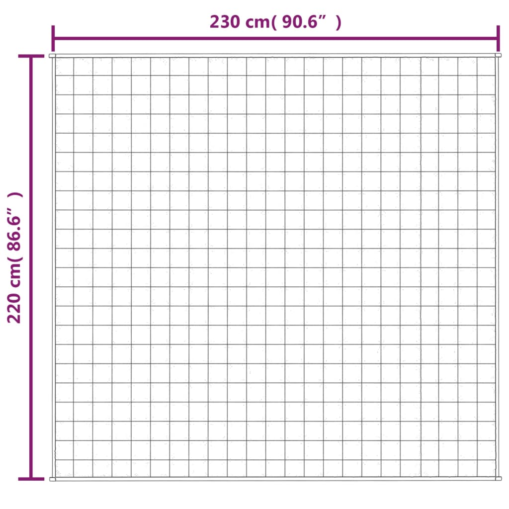 vidaXL smaguma sega, zila, 220x230 cm, 15 kg, audums