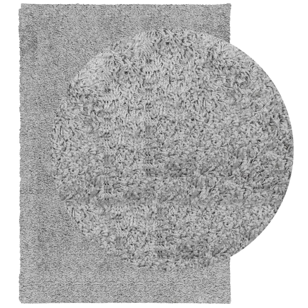 vidaXL paklājs PAMPLONA, 160x230 cm, Shaggy, moderns, pelēks