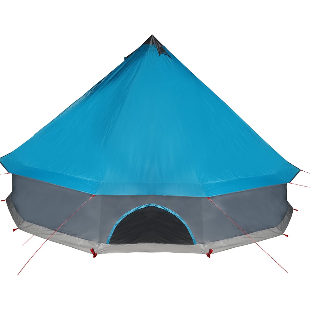 vidaXL ģimenes telts, tipi, 12 personām, zila, ūdensnecaurlaidīga