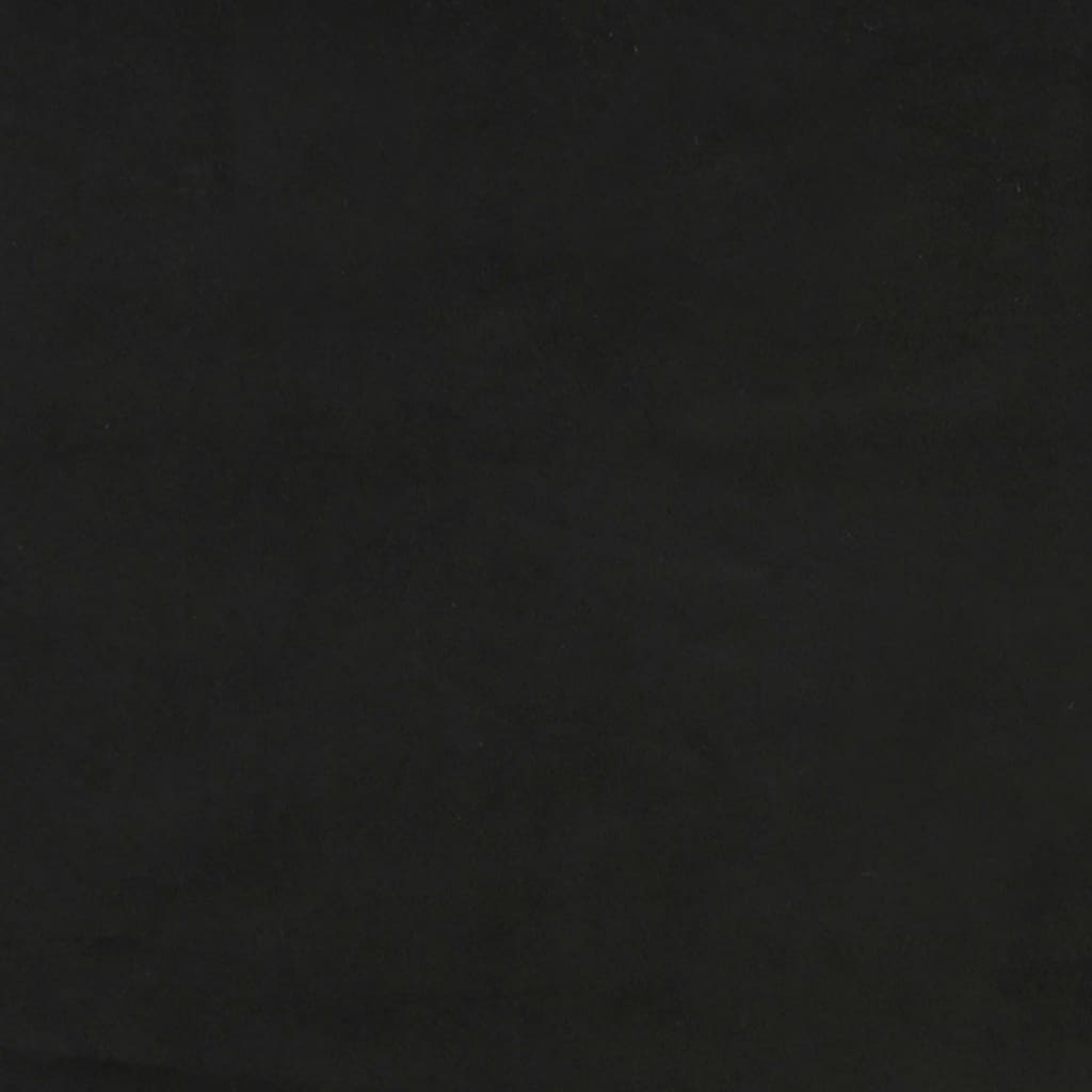 vidaXL galvgalis ar malām, melns samts, 147x16x78/88 cm