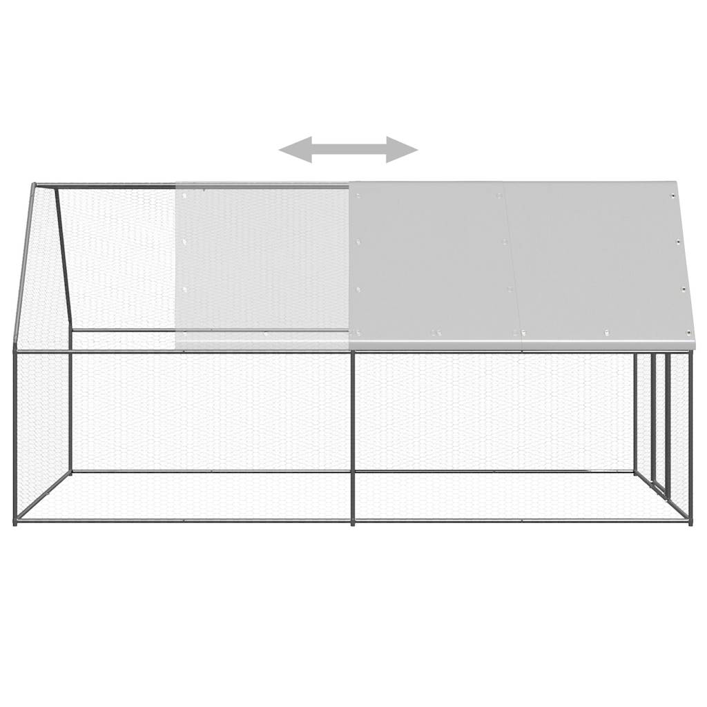 vidaXL vistu būris, 2x4x2 m, cinkots tērauds