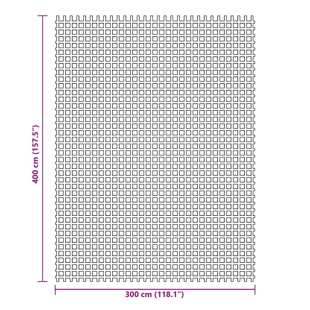 vidaXL kempinga grīdas paklājiņš, zils, 4x3 m