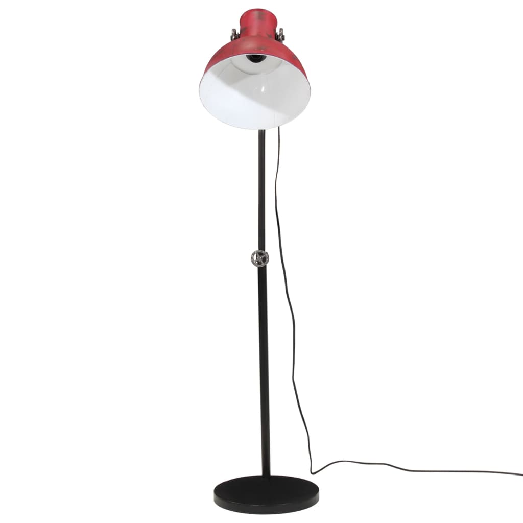 vidaXL grīdas lampa, 25 W, bružāti sarkana, 30x30x90-150 cm E27