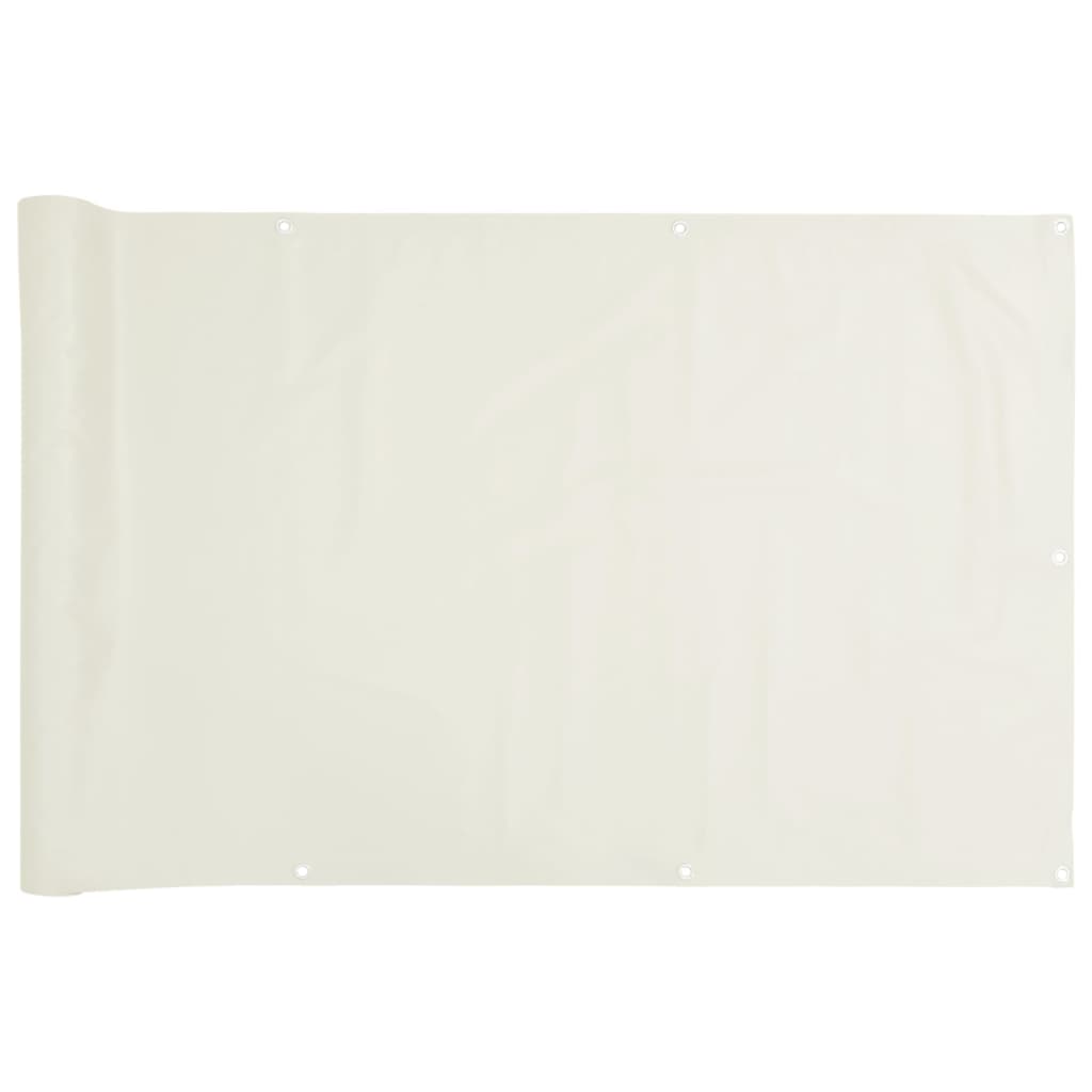 vidaXL balkona aizslietnis, PVC, 400x120 cm, balts