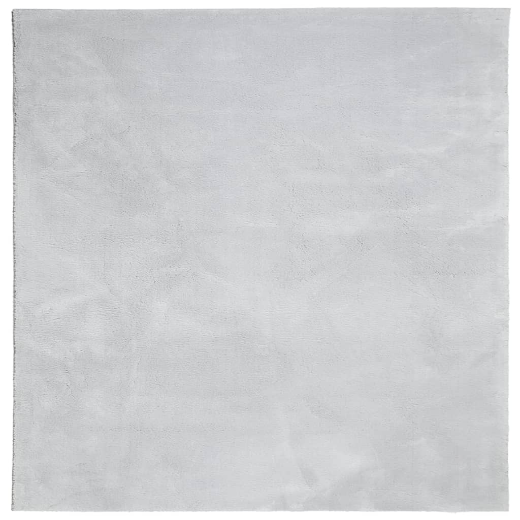 vidaXL paklājs HUARTE, īsa spalva, mīksts, mazgājams, pelēks,200x200cm