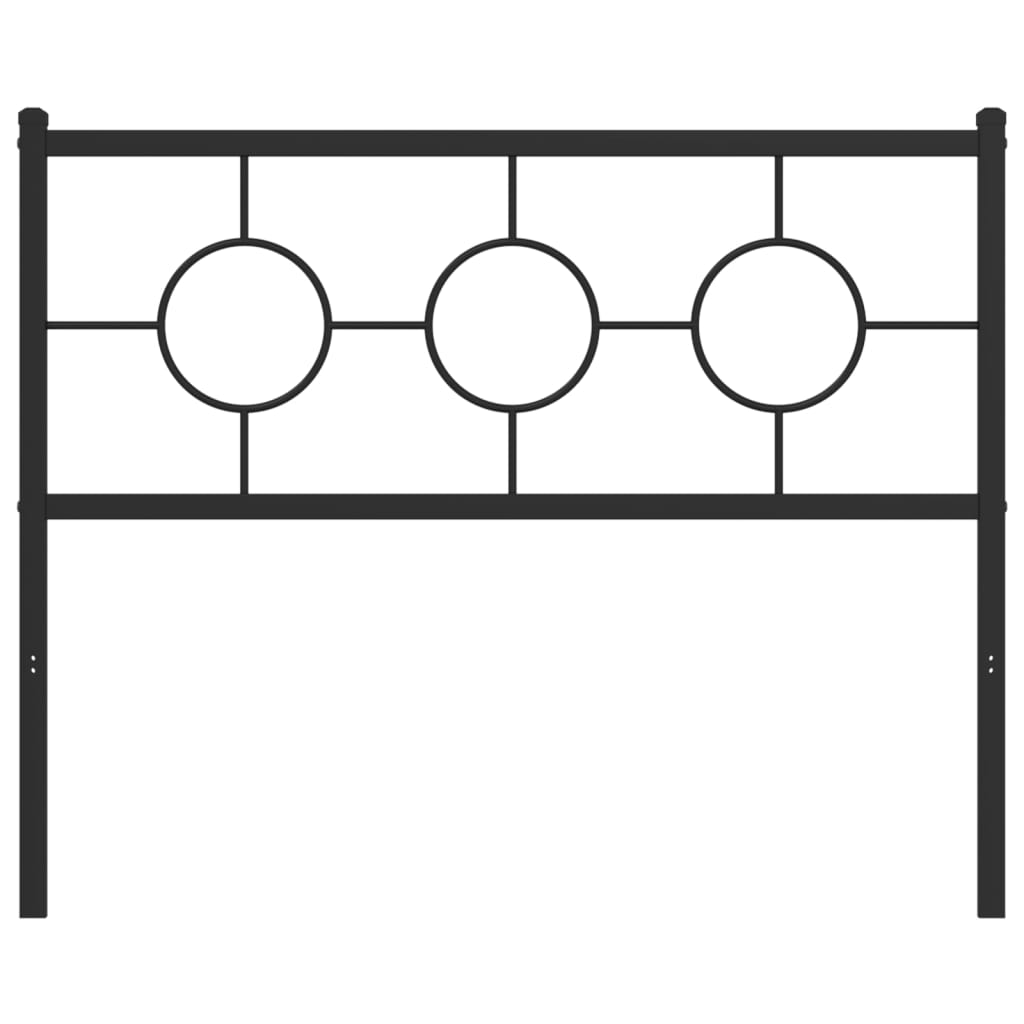 vidaXL gultas galvgalis, metāls, melns, 107 cm