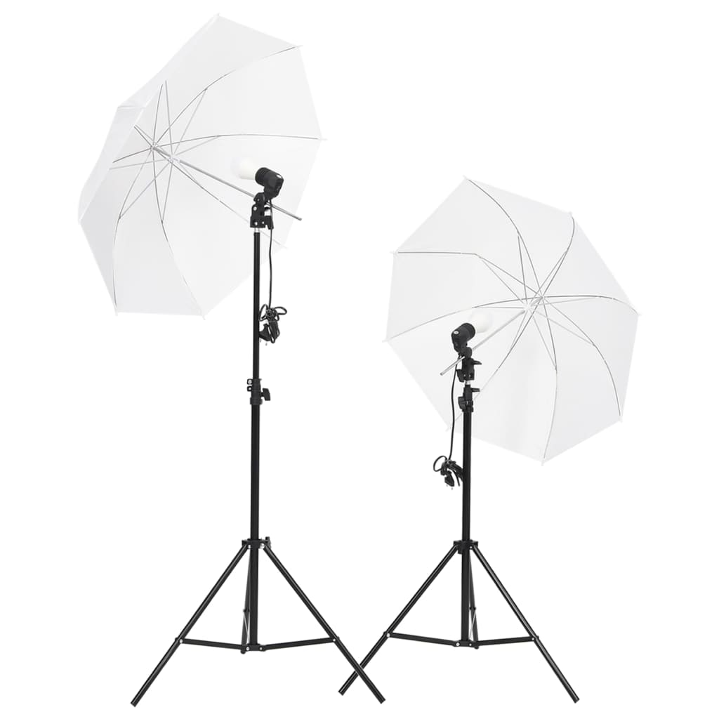 vidaXL fotostudijas komplekts – gaismas, fons, reflektori