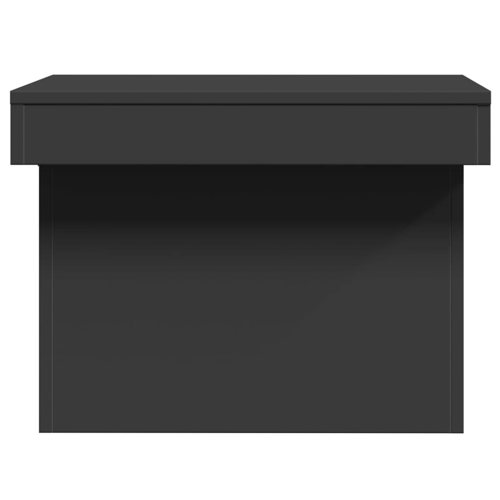 vidaXL kafijas galdiņš, melns, 80x55x40 cm, inženierijas koks