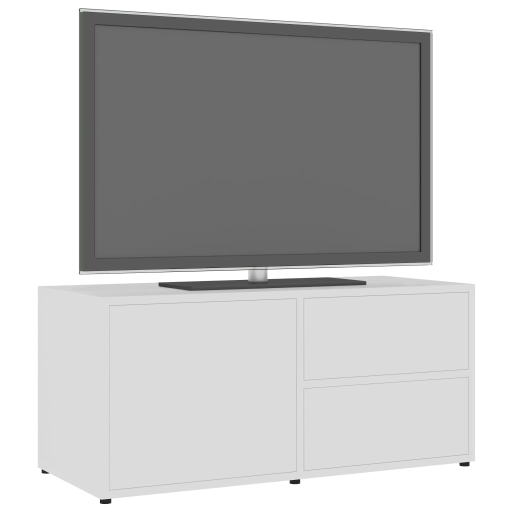 vidaXL TV skapītis, balts, 80x34x36 cm, inženierijas koks