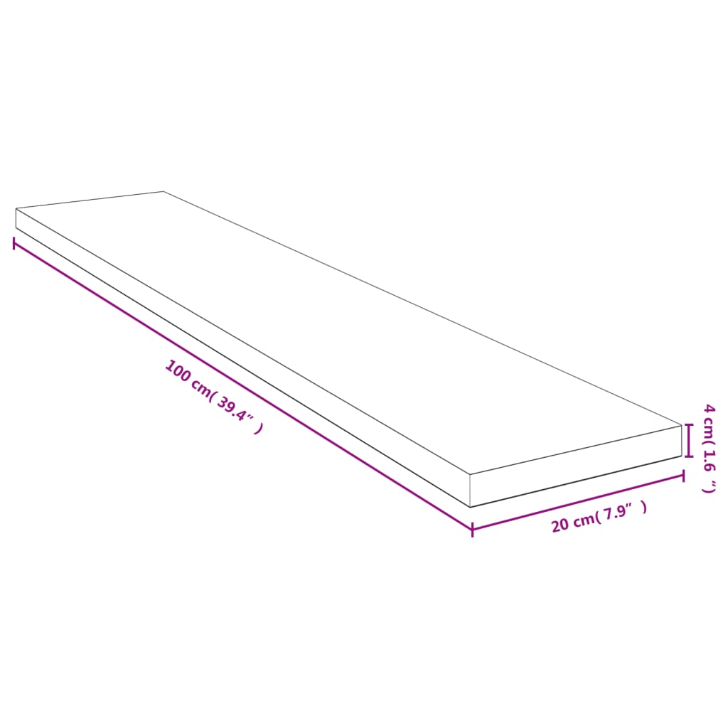 vidaXL sienas plaukts, 100x20x4 cm, bambuss