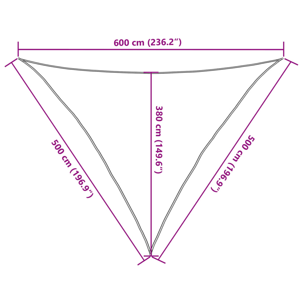 vidaXL saules aizsargs, 5x5x6 m, 100% poliesters, Oksforda audums