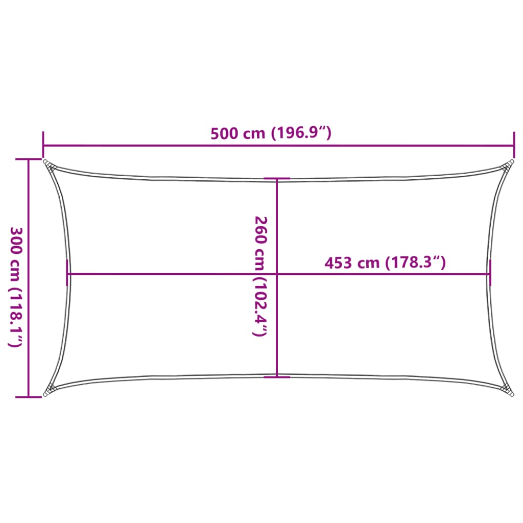 vidaXL saules aizsargs, 5x3 m, 100% poliesters, Oksforda audums