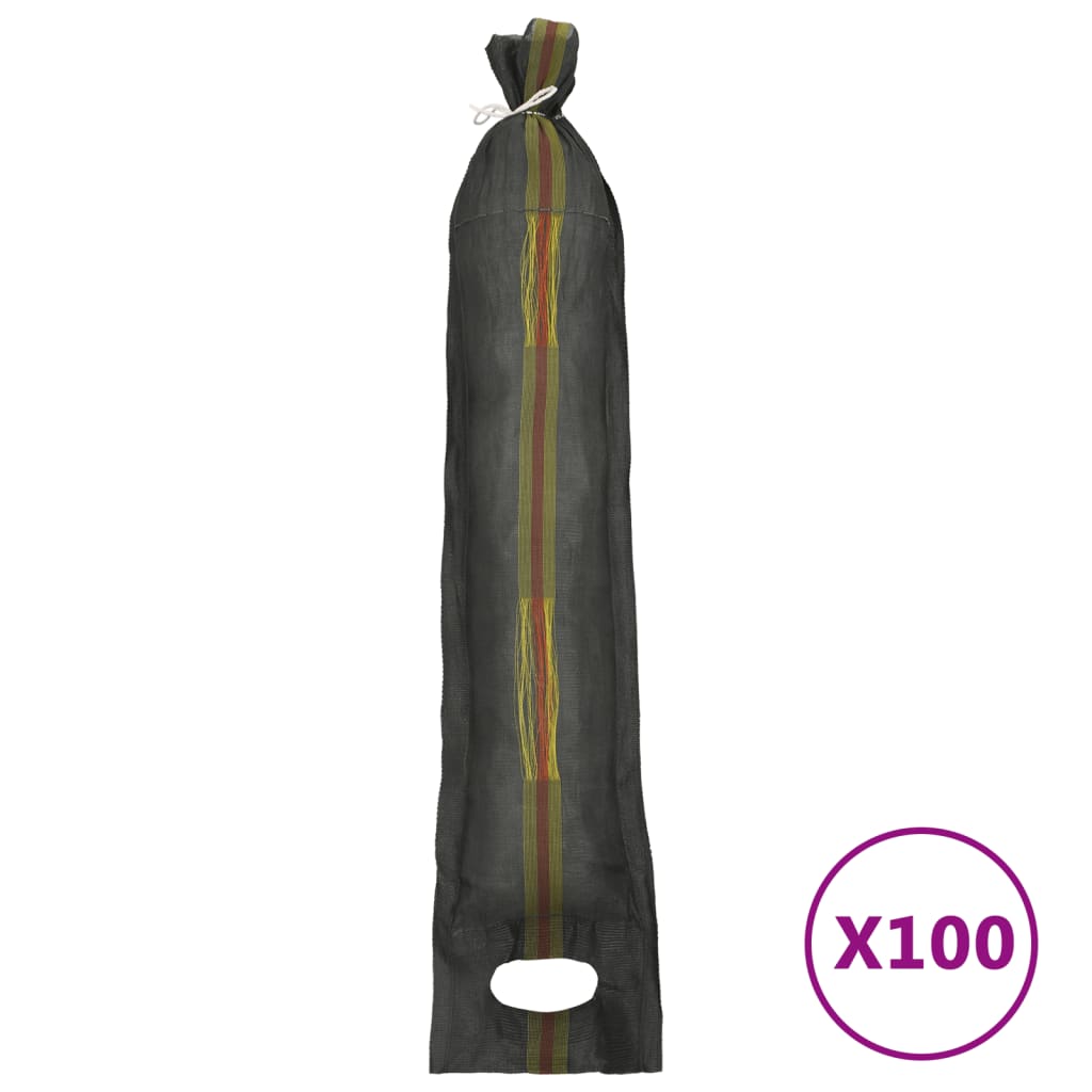vidaXL smilšu maisi, 100 gab., tumši zaļi, 103x25 cm, HDPE