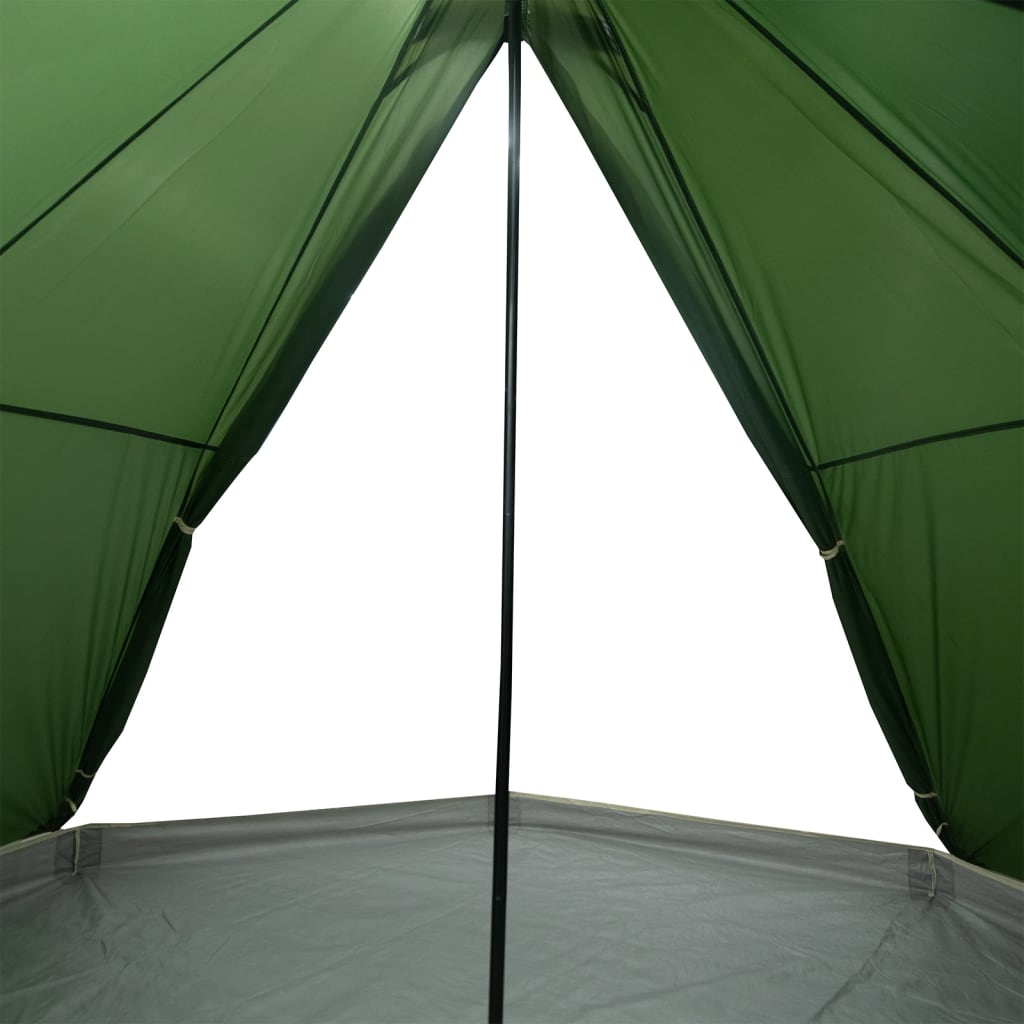 vidaXL ģimenes telts, tipi, 8 personām, zaļa, ūdensnecaurlaidīga